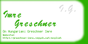 imre greschner business card